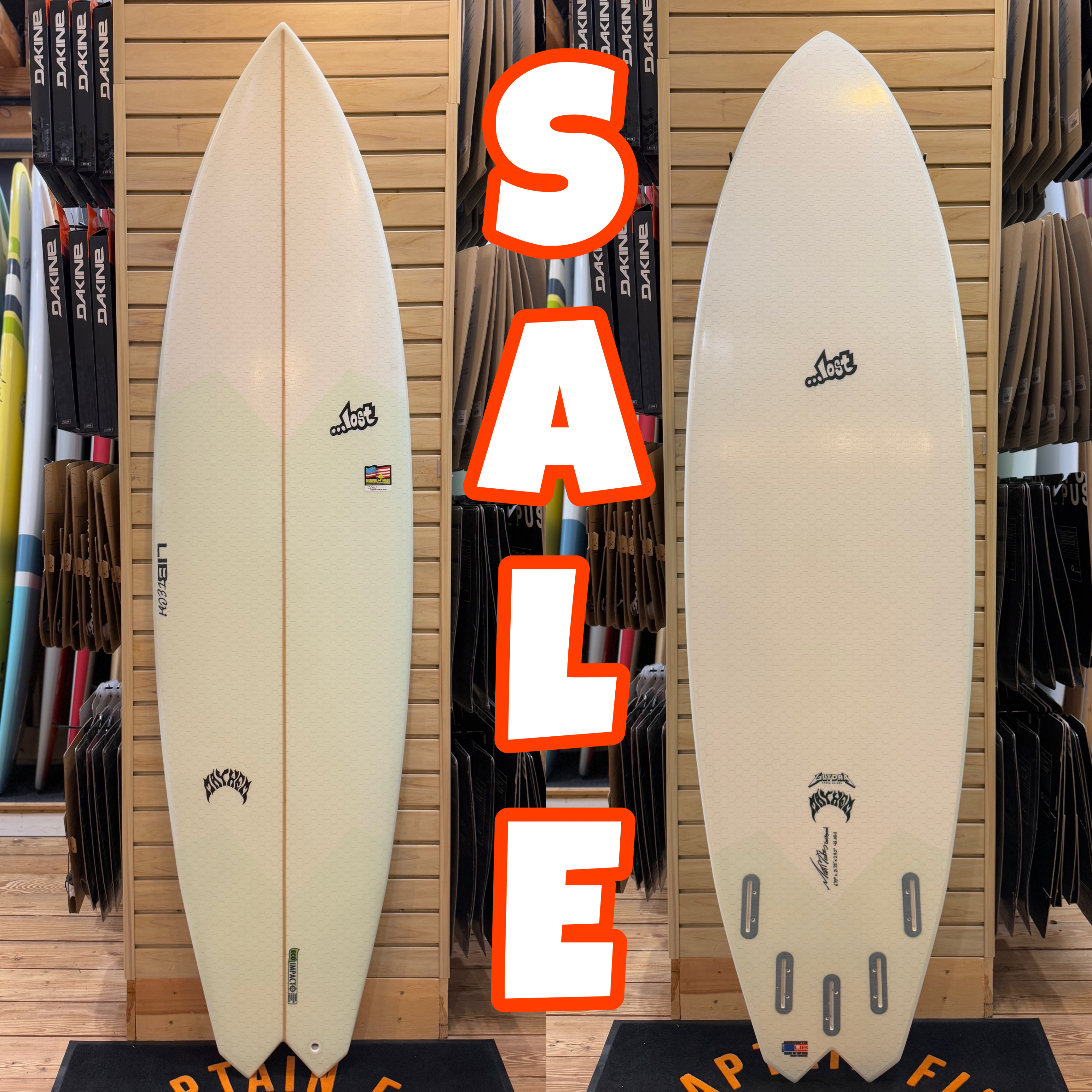 7'2 Glydra Lib Tech  surfboard top photo