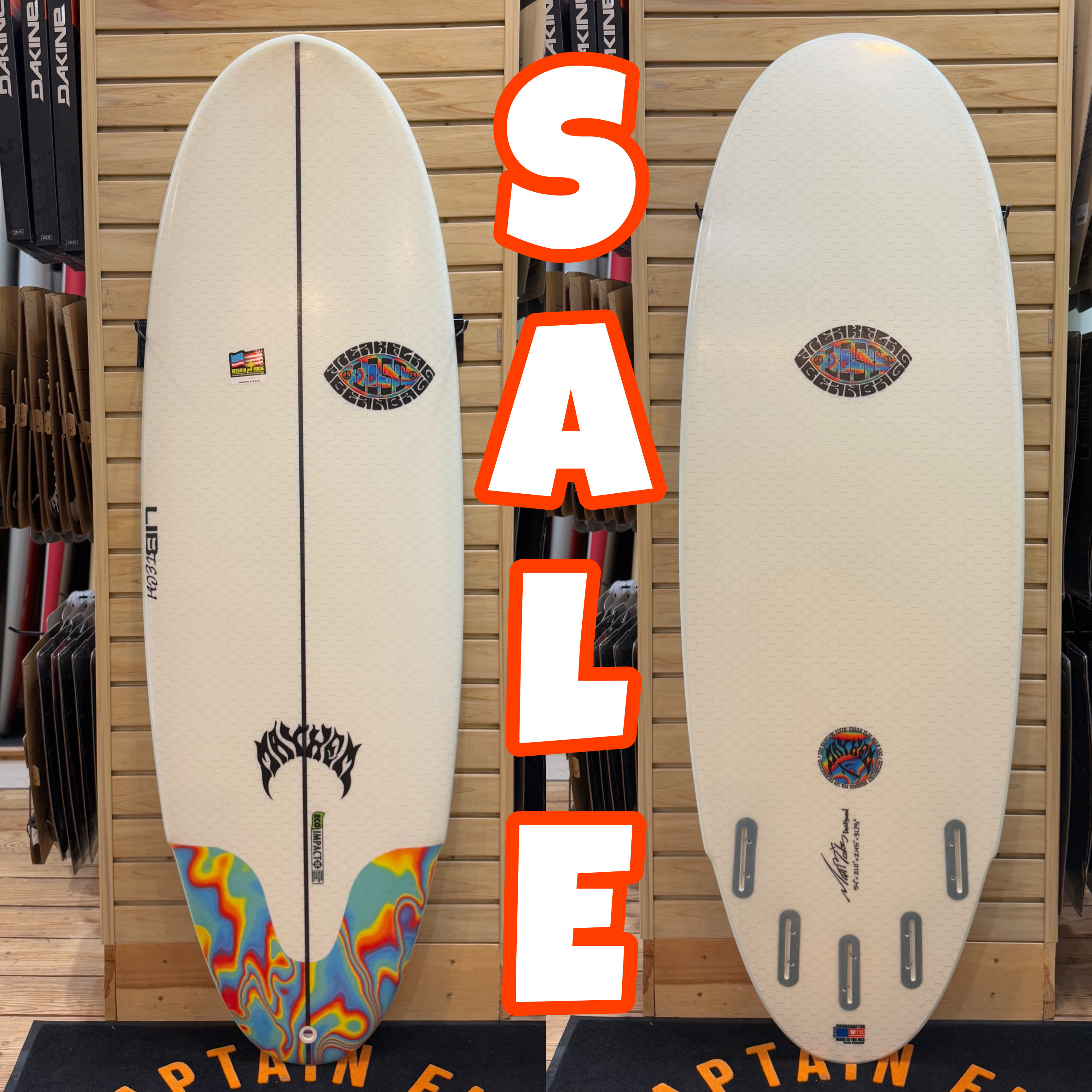 5'4 Freak Flag Bean Bag  surfboard top photo