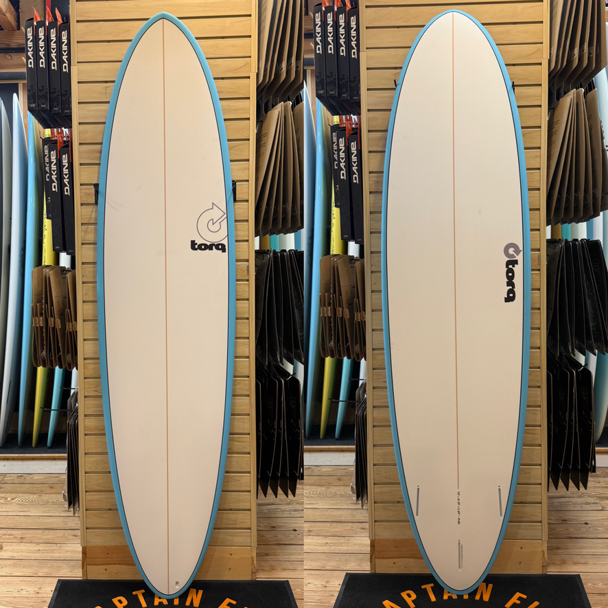 7'2 Fun Pinline (miami blue)  surfboard top photo