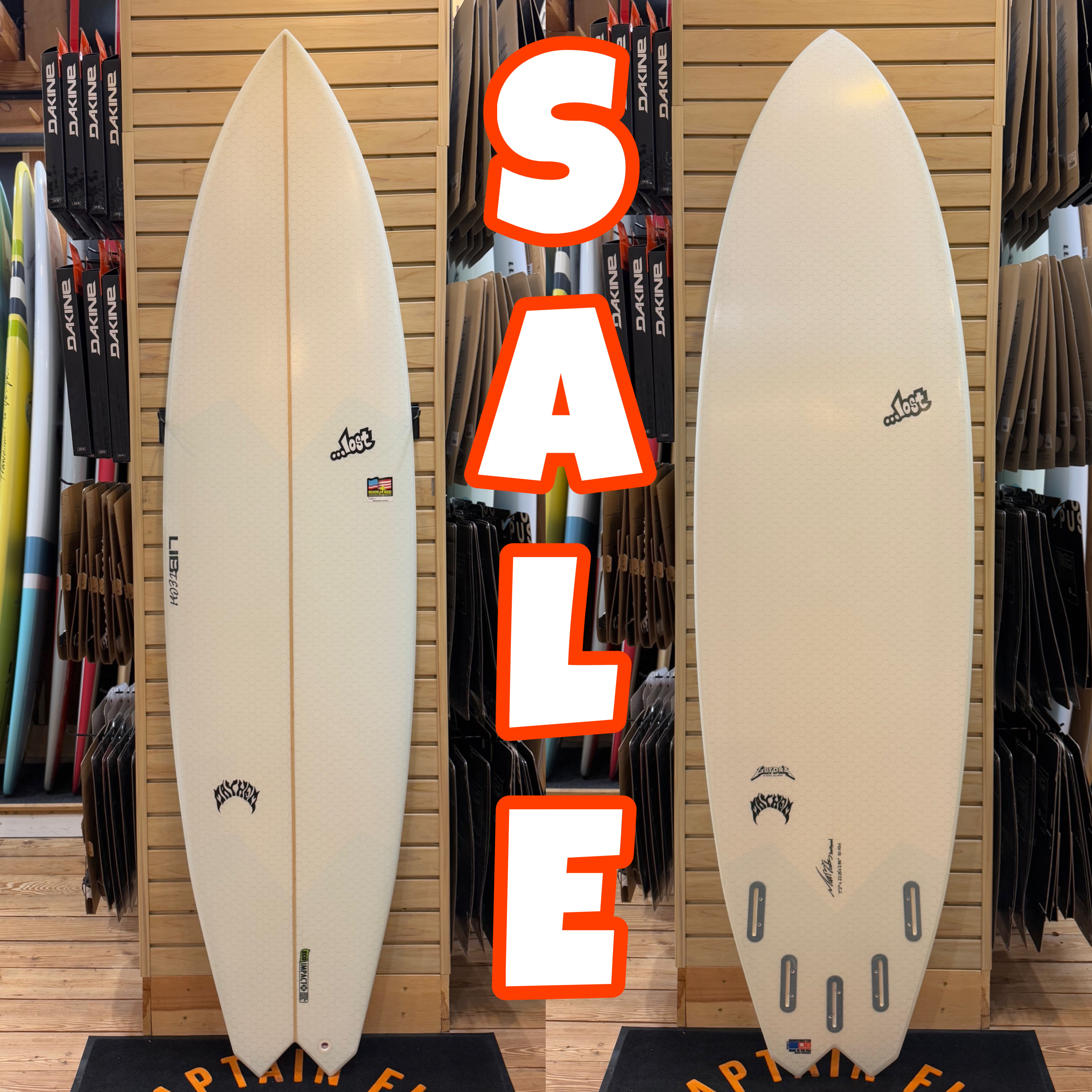 7'0 Glydra Lib Tech surfboard top photo