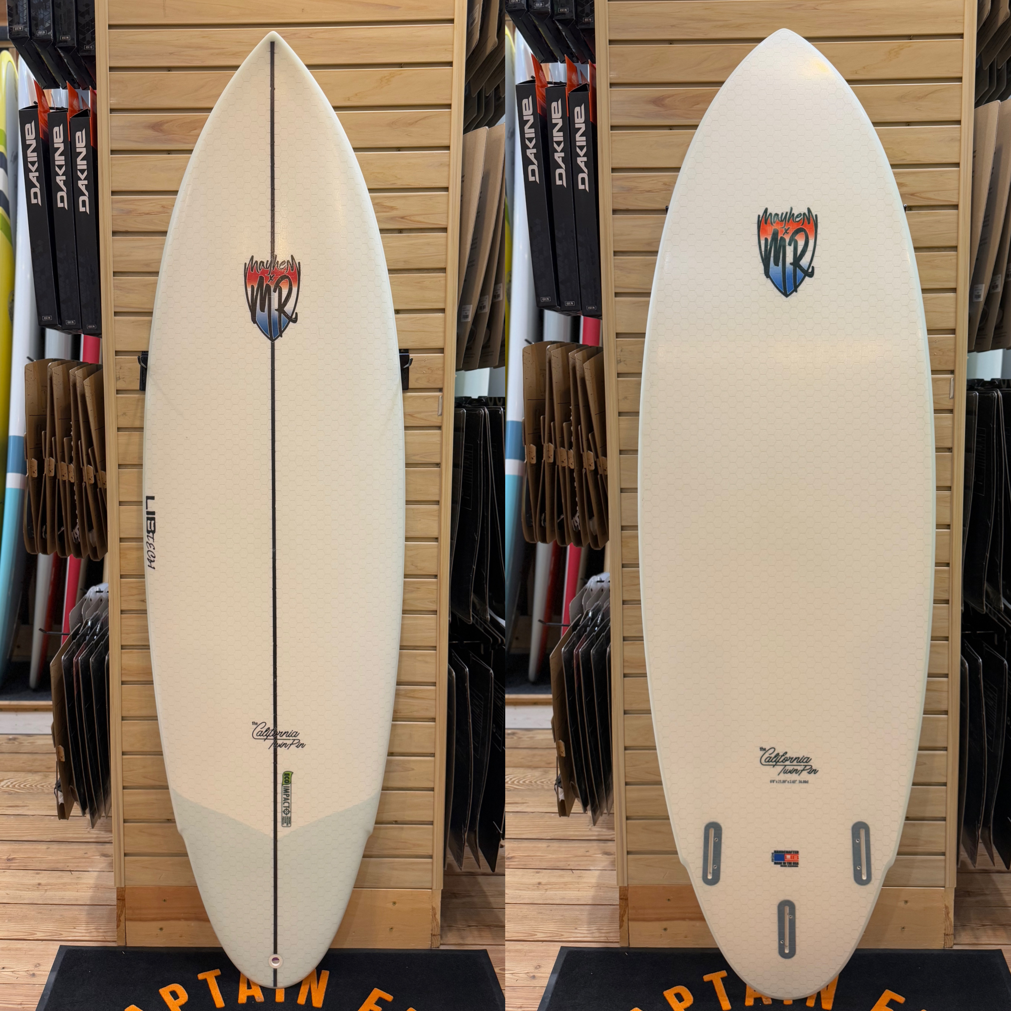 6'0 California Twin Pin Lib Tech  surfboard top photo