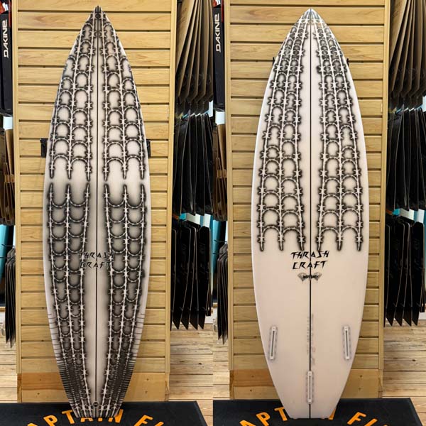 5'8 B@t$h!t surfboard top photo