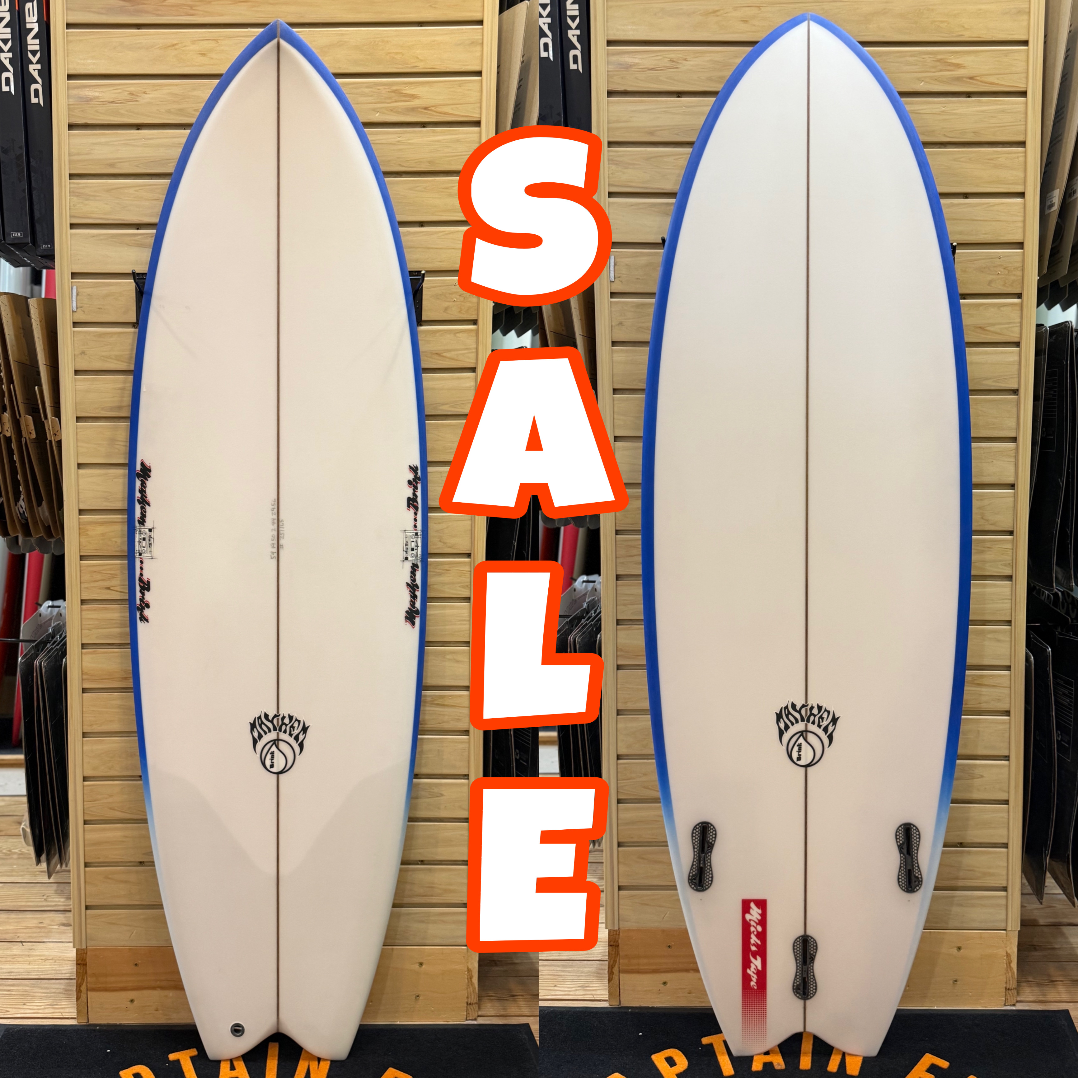 5'4 Micks Tape  surfboard top photo