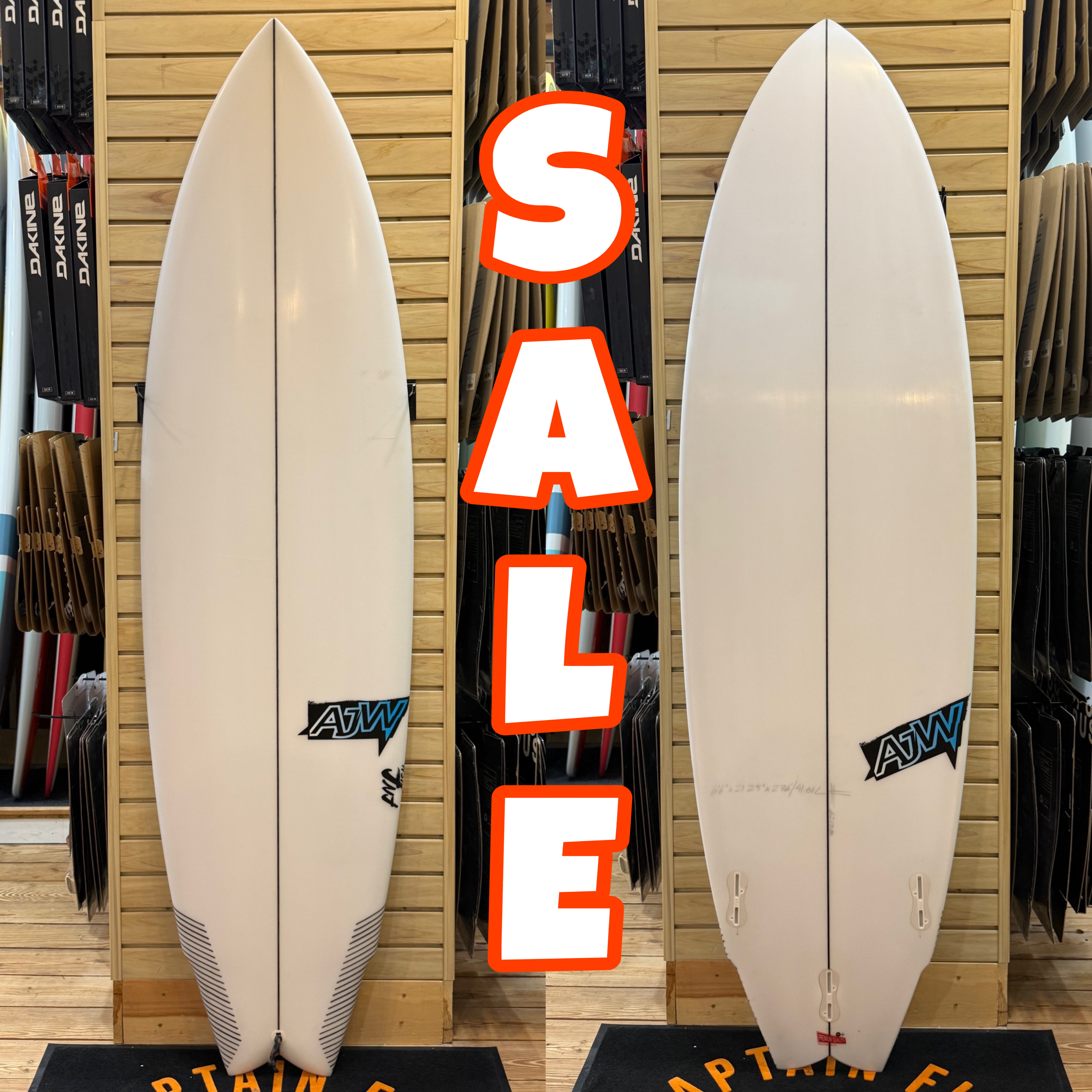 6'6 FNF surfboard top photo