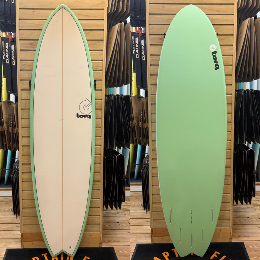 6'6 Fun Pinline (seagreen) surfboard top photo