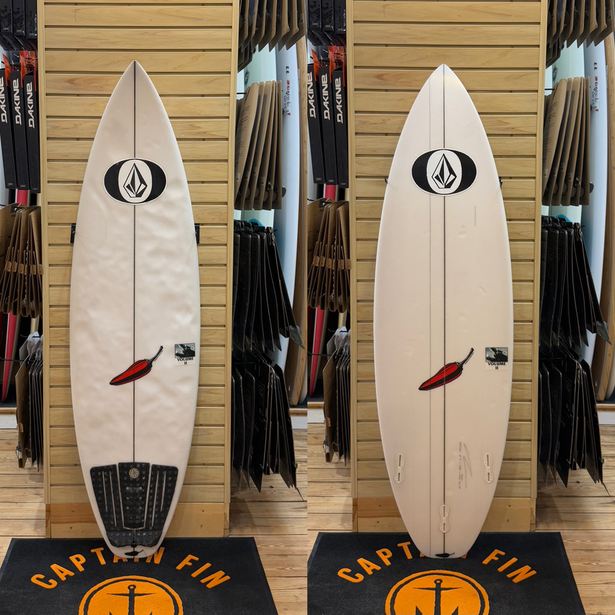 5'9 Chilli surfboard top photo