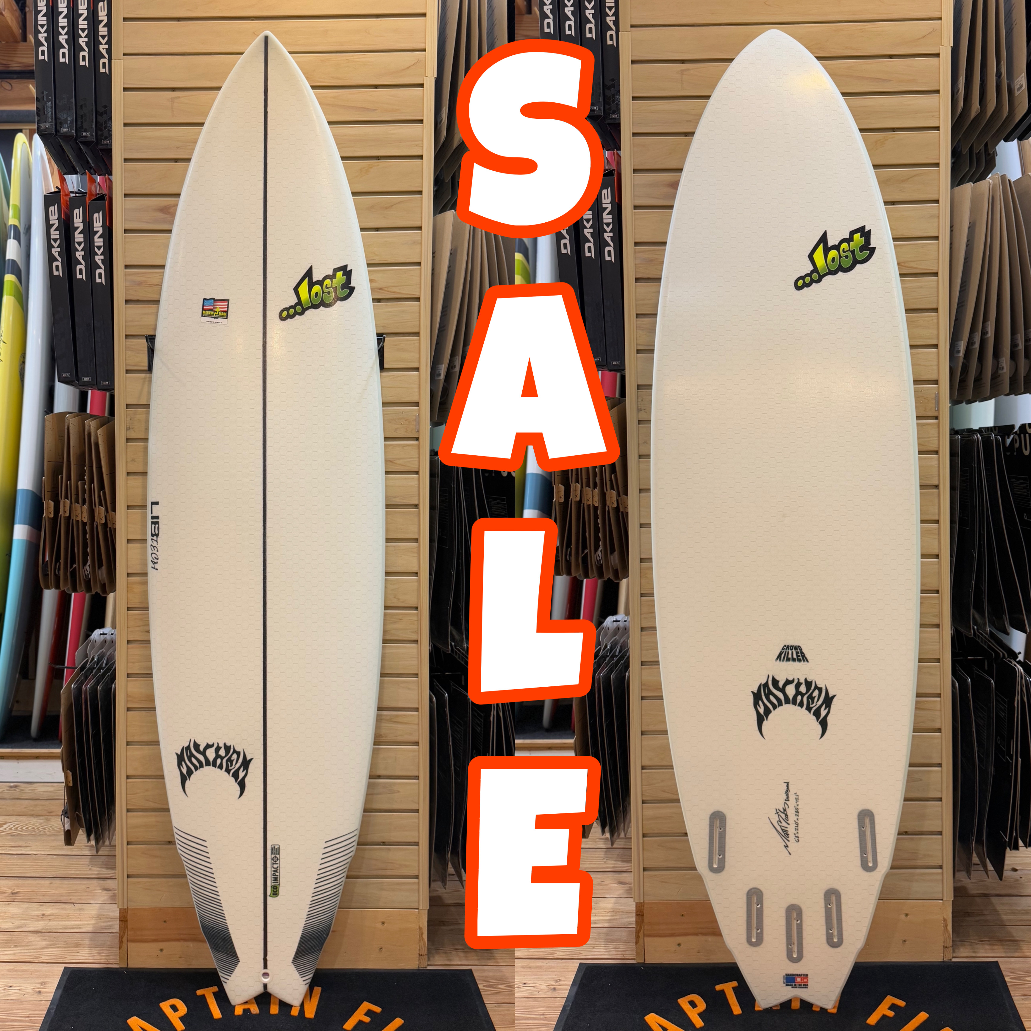 6'8 Crowd Killer Lib Tech  surfboard top photo